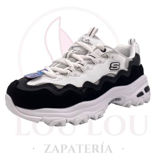 Tenis Skechers Chunky DLites vista frente y lateral