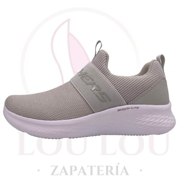 Tenis Skechers Skech-Pro Lite color gris vista lateral