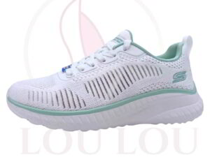 Tenis Skechers Squad Chaos color blanco vista lateral